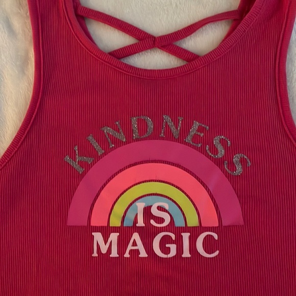 Wonder Nation Girl’s Pink Rainbow Tank Top Size XL(14/16) - Picture 4 of 5